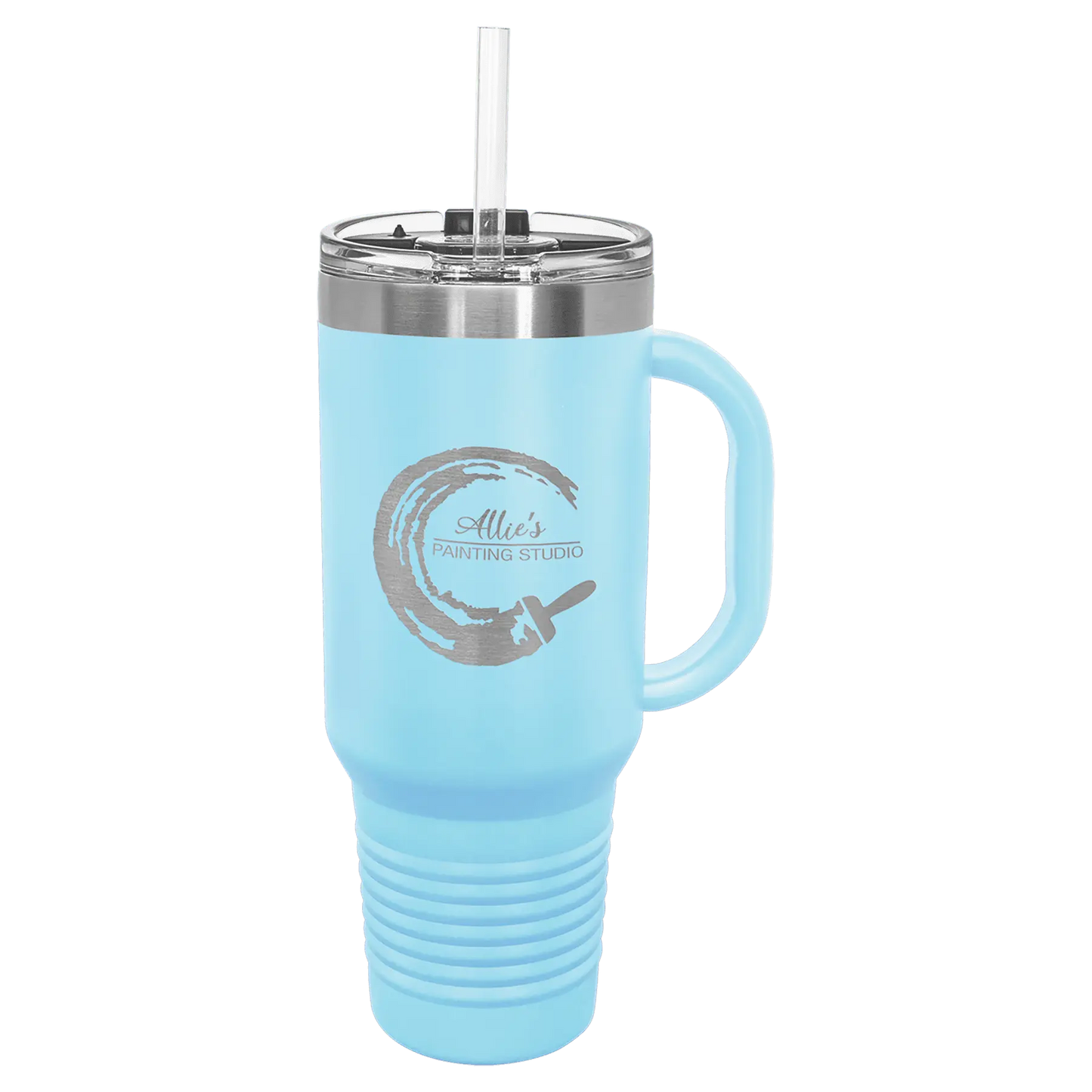 40 oz Travel Mug with Handle, Straw Included - Custom JDS