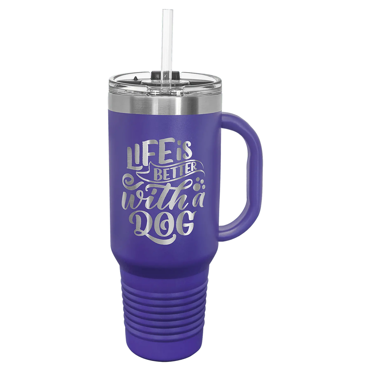 40 oz Travel Mug with Handle, Straw Included - Custom JDS