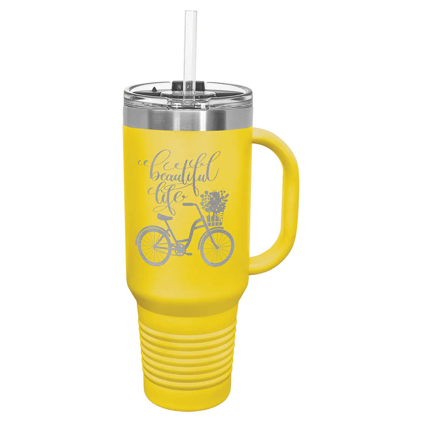 40 oz Travel Mug with Handle, Straw Included - Custom JDS
