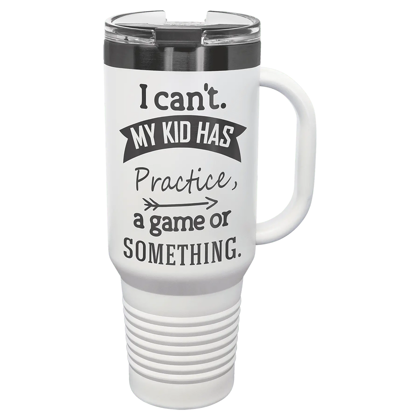 40 oz - Ion Plated - Travel Mug with Handle, Straw Included - Custom JDS
