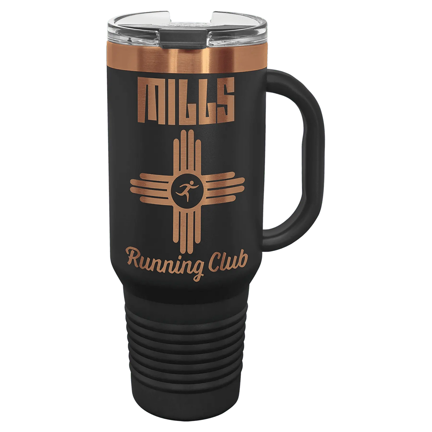 40 oz - Ion Plated - Travel Mug with Handle, Straw Included - Custom JDS