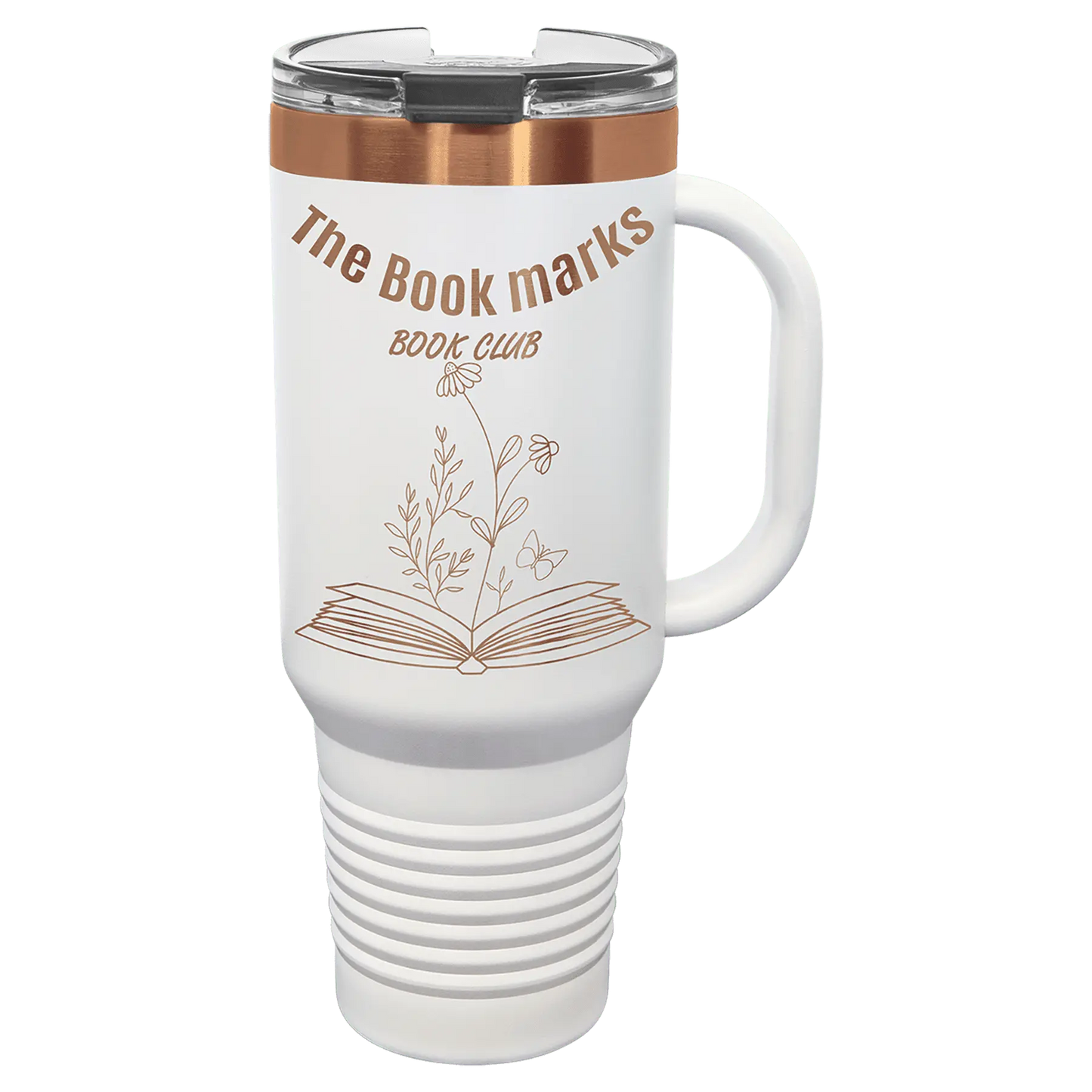 40 oz - Ion Plated - Travel Mug with Handle, Straw Included - Custom JDS
