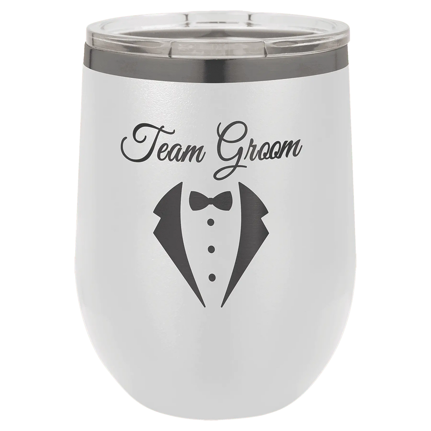 12 oz. - Ion Plated - Wine Tumbler - Stemless with Lid - Vacuum Insulated - Customized JDS