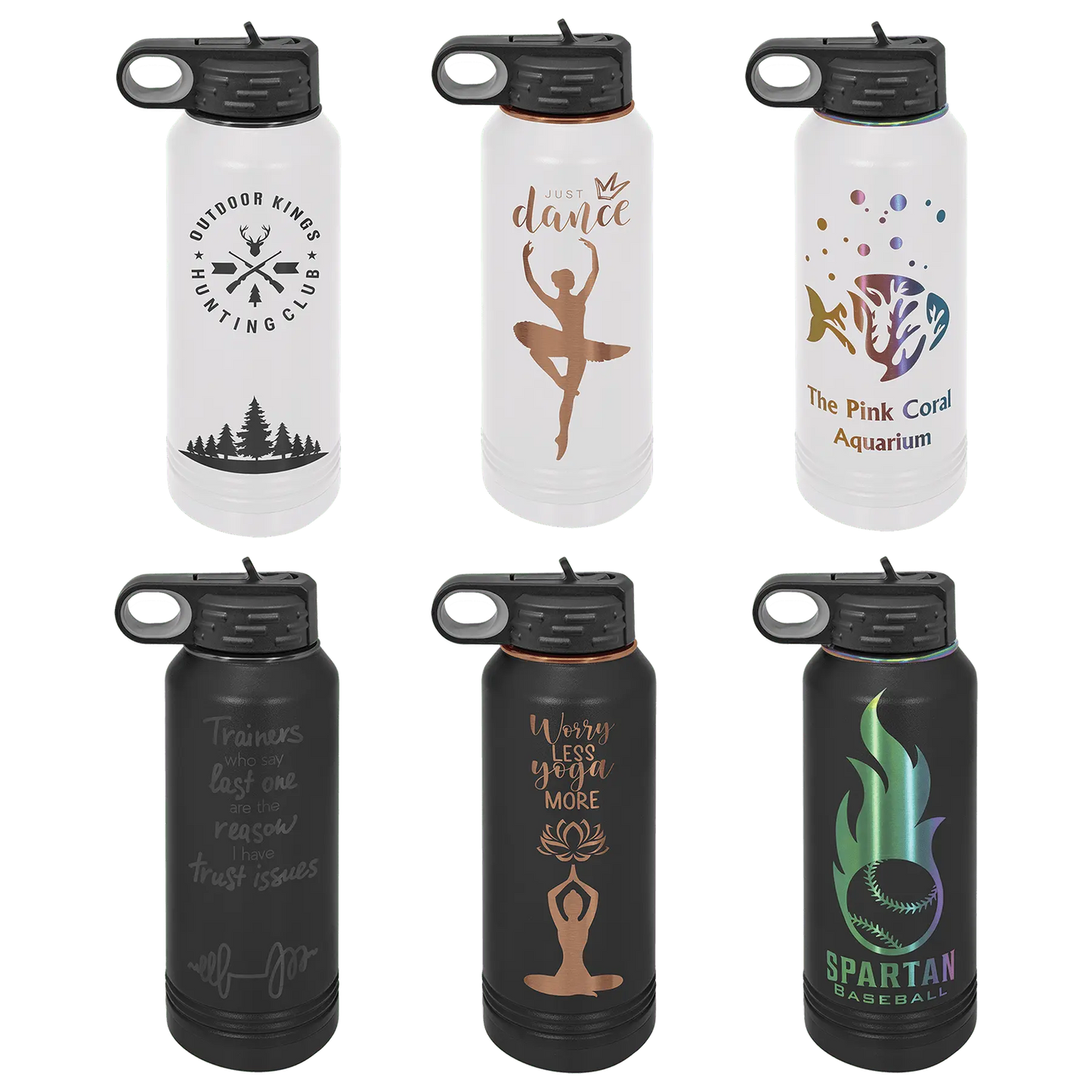 32 oz. - Ion Plated Stainless Steel Water Bottle - Custom JDS
