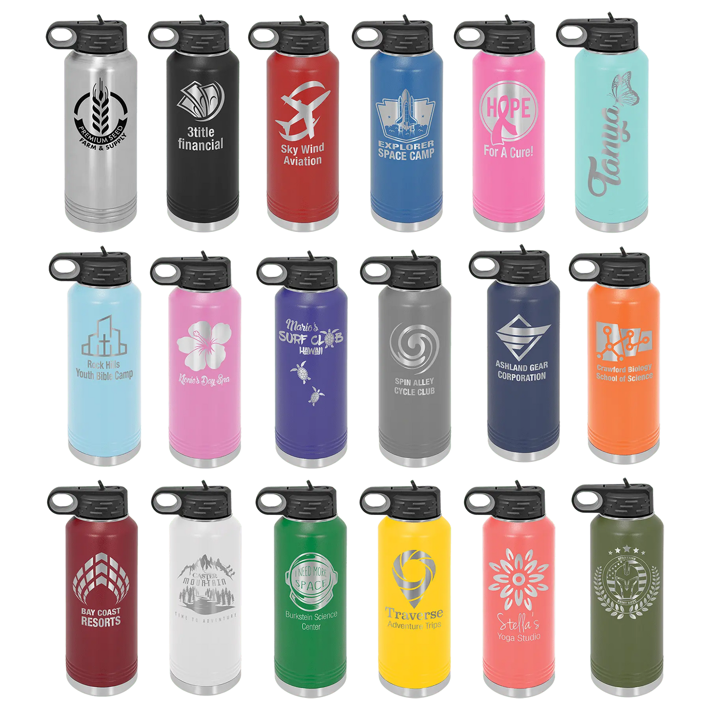 40 oz. Stainless Steel Water Bottle - Custom JDS