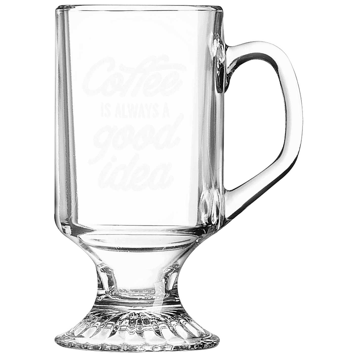 10 oz. Clear Footed Coffee Mug JDS