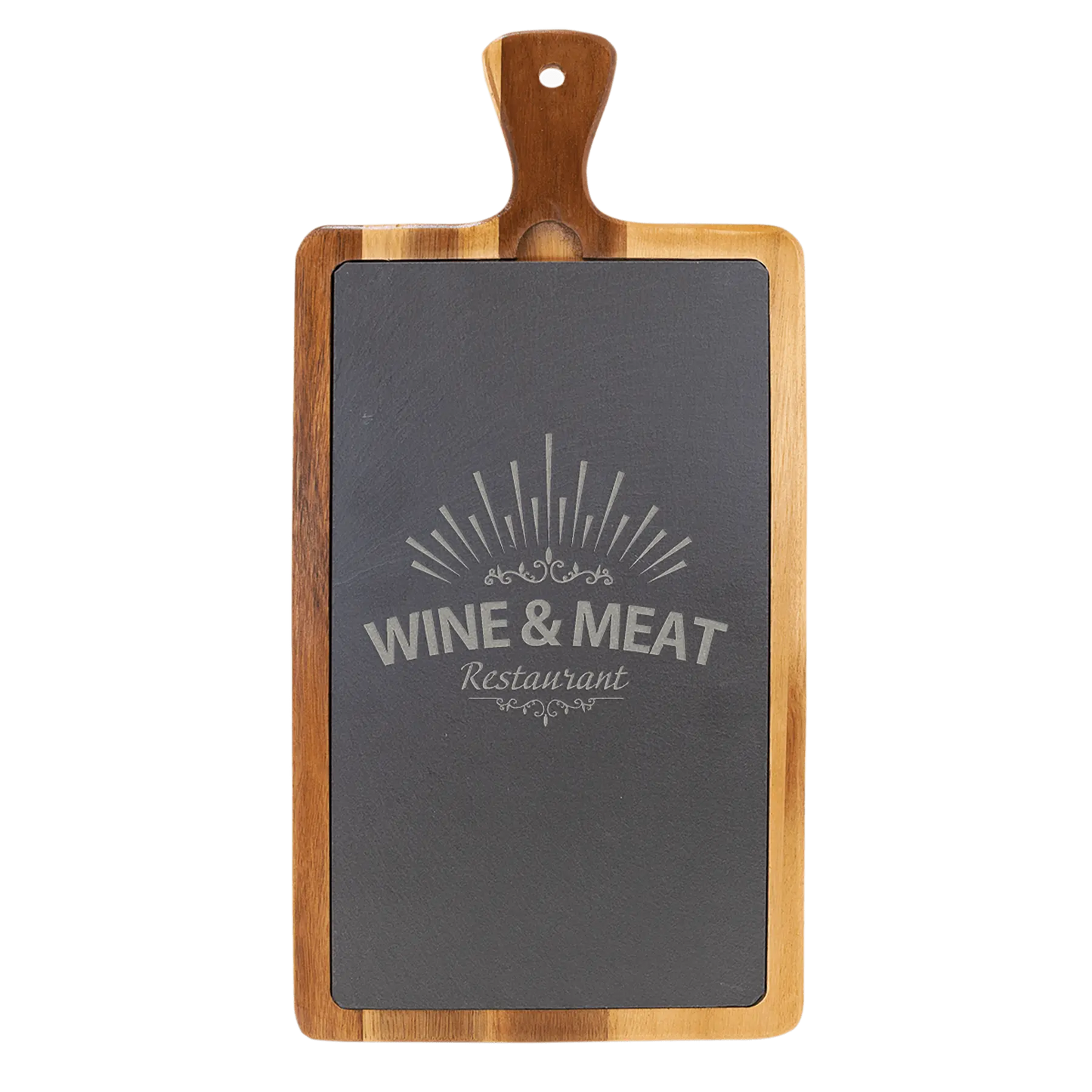 Acacia Wood/Slate Cut/Serve Board - Custom JDS