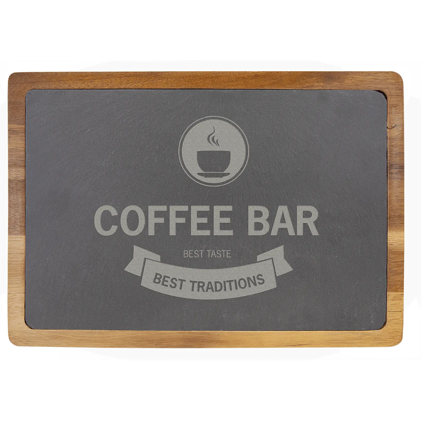 Acacia Wood/Slate Cut/Serve Board - Custom JDS