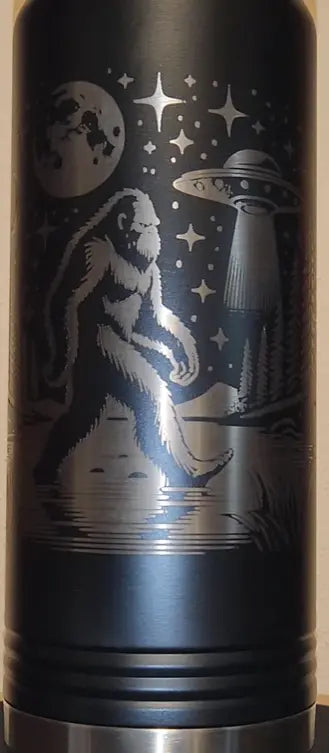 Bigfoot Bottle 20 Ounce Laser Etched Stainless Bottle w/ straw JDS