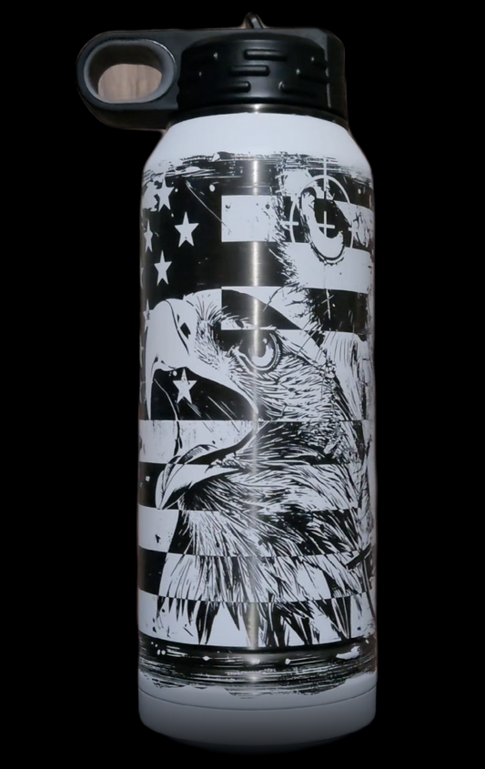 Premium Design Patriot Water Bottle – 32 oz