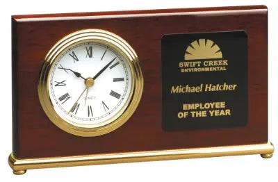 Rosewood Piano Finish Desk Clock JDS
