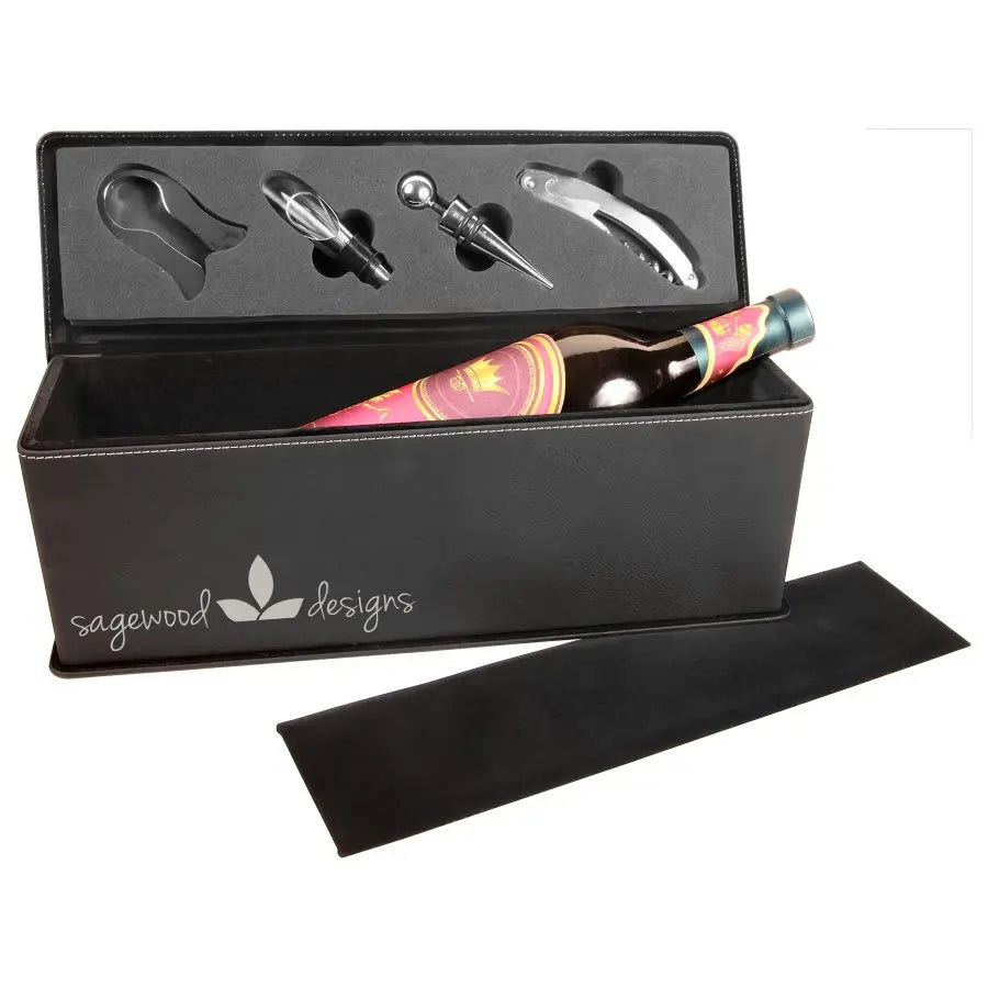 Leatherette Single Wine Box with Tools JDS