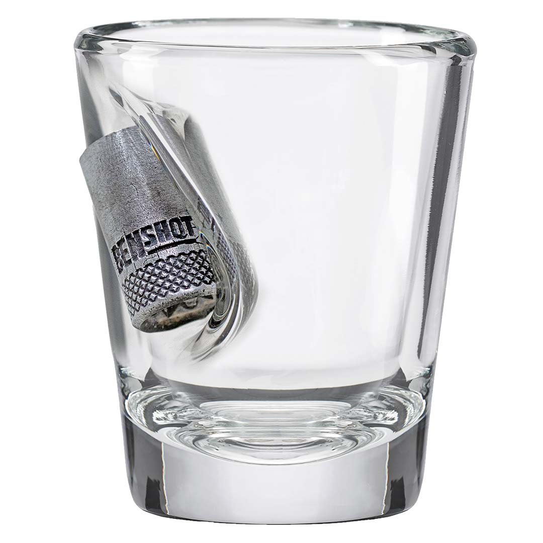 BenShot 10mm Socket 2 oz Shot Glass with embedded solid metal socket