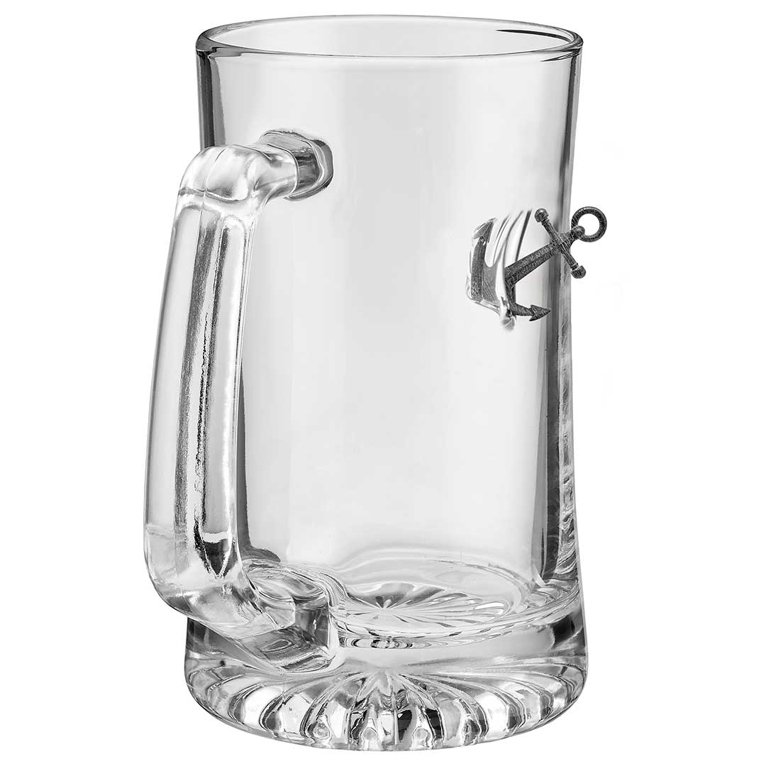 BenShot Anchor 24 oz Beer Mug with solid metal anchor embedment