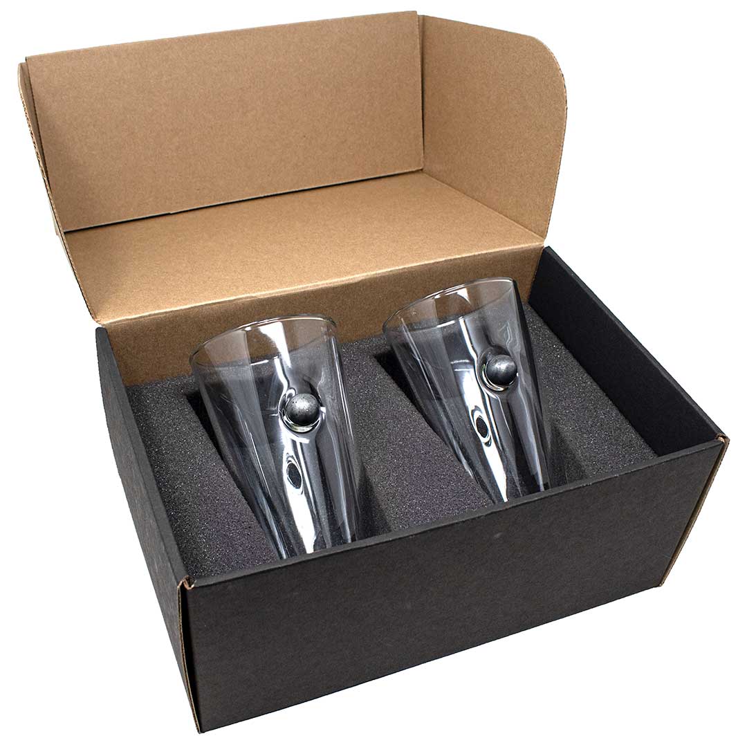 Glassware with Musket Ball Embedment