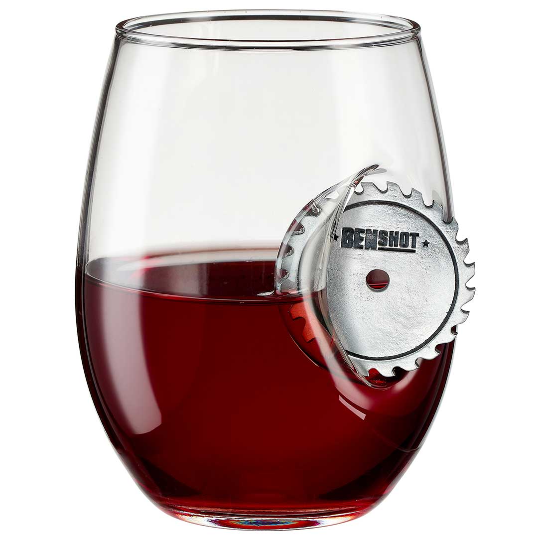 BenShot Saw Blade 15 oz Wine Glass