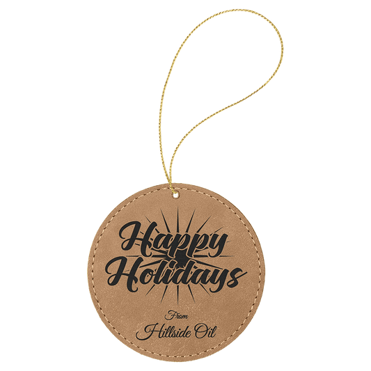 Custom Engraved Ornaments - Leatherette - Smalltown Connetchin