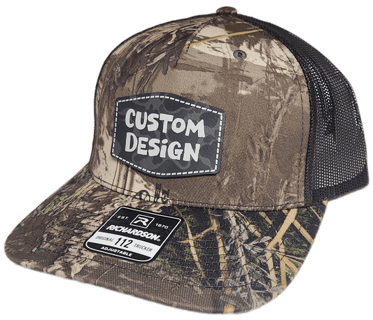 Custom Patch - Richardson 112PFP Printed Five Panel Snapback - REALTREE MAX - 1 XT/BROWN - Smalltown Connetchin