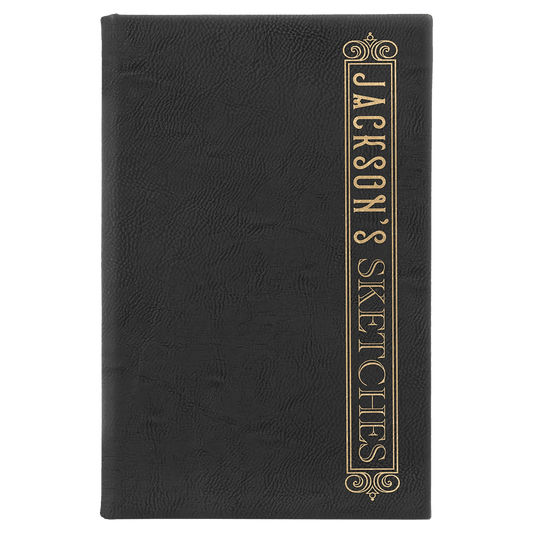 Custom Sketch Book - Laser Etched Leatherette - Smalltown Connetchin