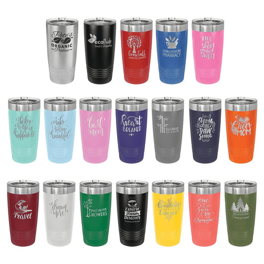 Custom Tumbler - 20 oz. Insulated Ringneck with Slider Lid - Smalltown Connetchin