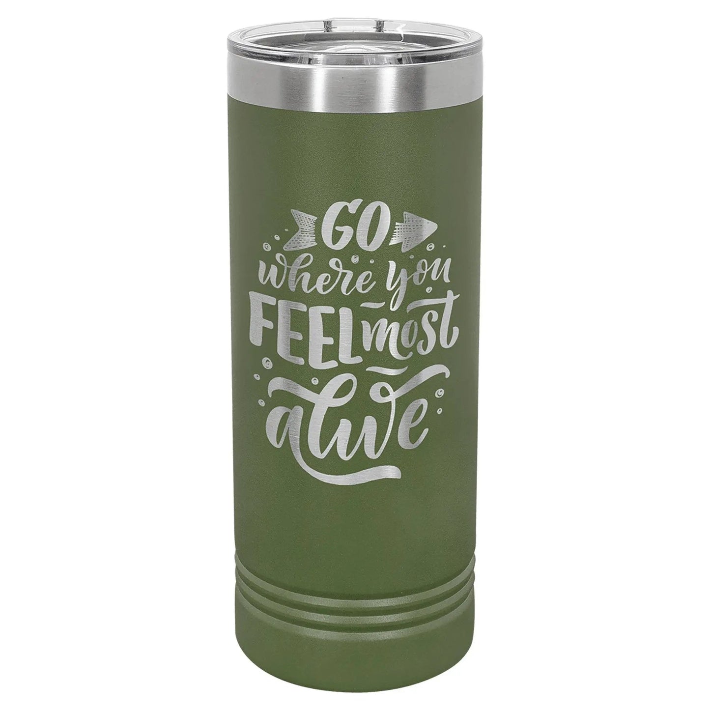 Custom Tumbler - 22 oz. Skinny Vaccuum Insulated - Smalltown Connetchin
