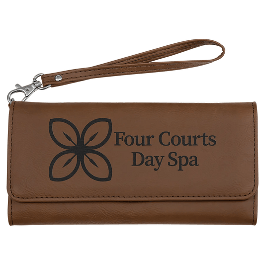 Custom Wallet with Strap - Etched Leatherette - Smalltown Connetchin