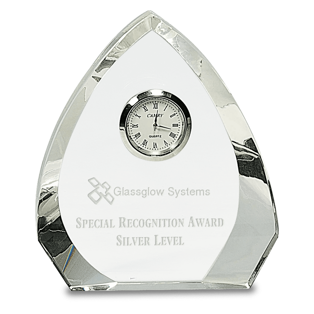 Desk Clocks - Premier Clear Crystal Clock - Smalltown Connetchin