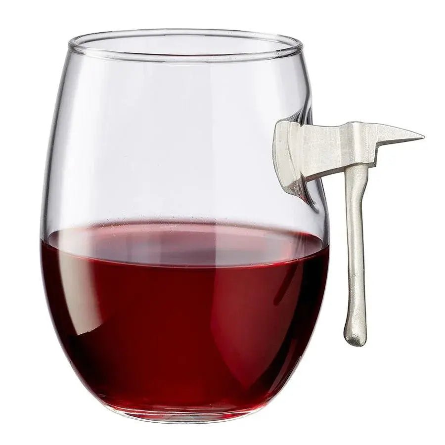BenShot Fire Axe 15 oz Wine Glass