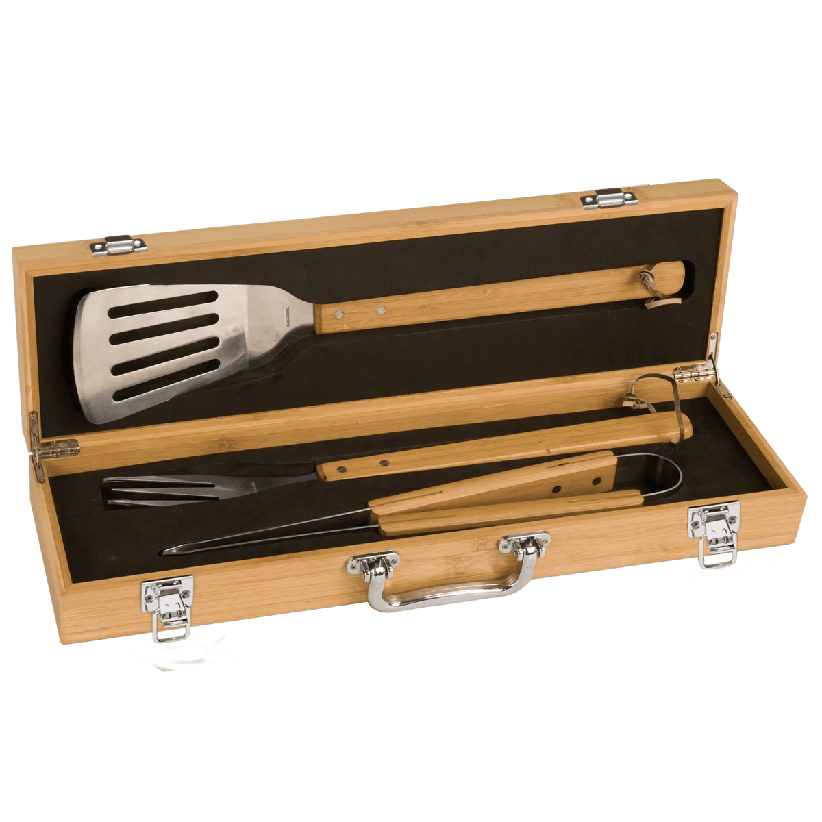Grilling Tools - Wood 3 - Piece BBQ Sets - Smalltown Connetchin