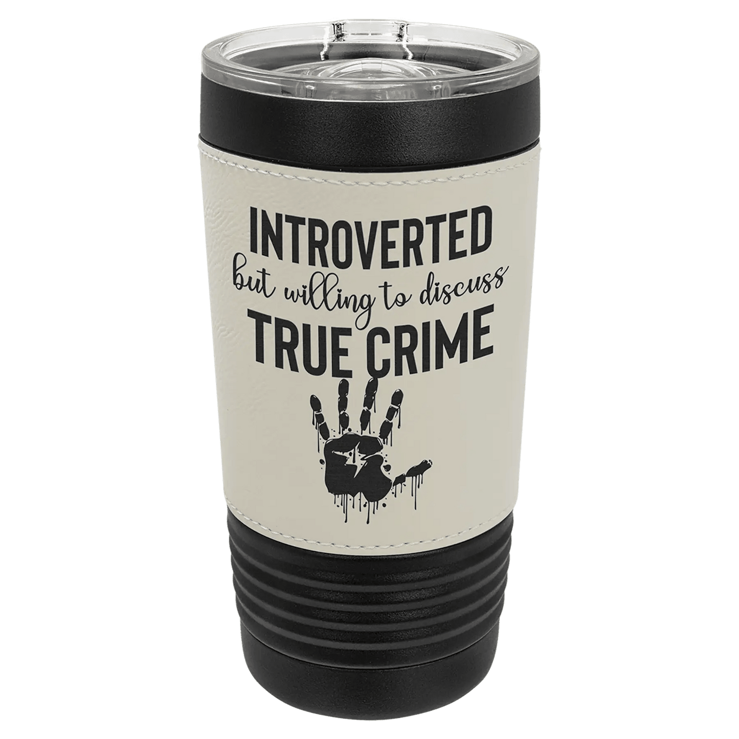 Laser Etched Leather Wrapped Custom Tumbler - Smalltown Connetchin