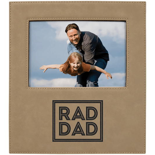 Leatherette Photo Frame 5" x 7" with Extended Custom Etch Design Area - Smalltown Connetchin