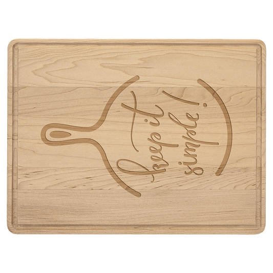Maple Cutting Board with Drip Ring - Smalltown Connetchin