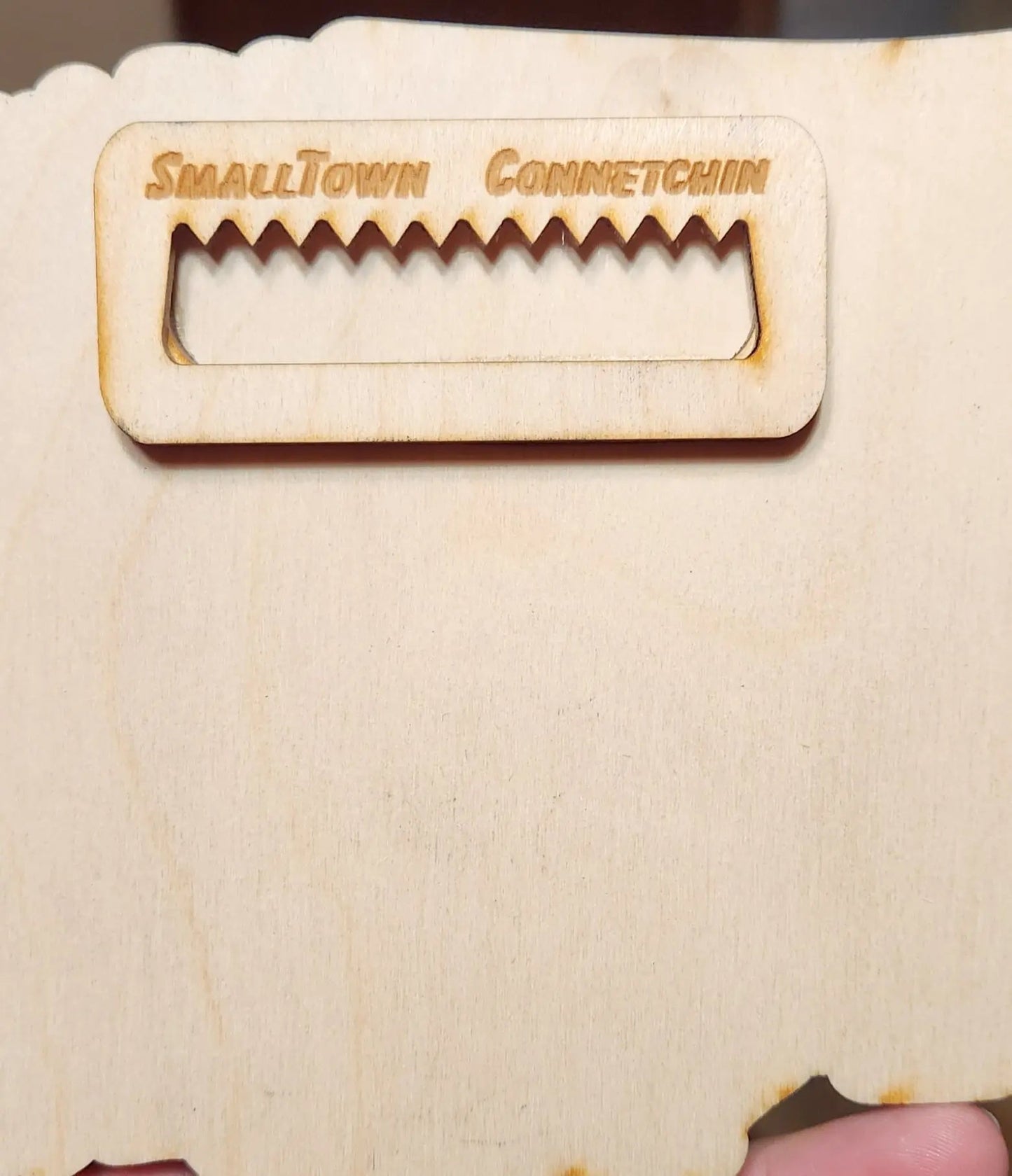 Patriotic Decor - Handcrafted 12" Inch Baltic Birch Fighter Jet - USA - Smalltown Connetchin