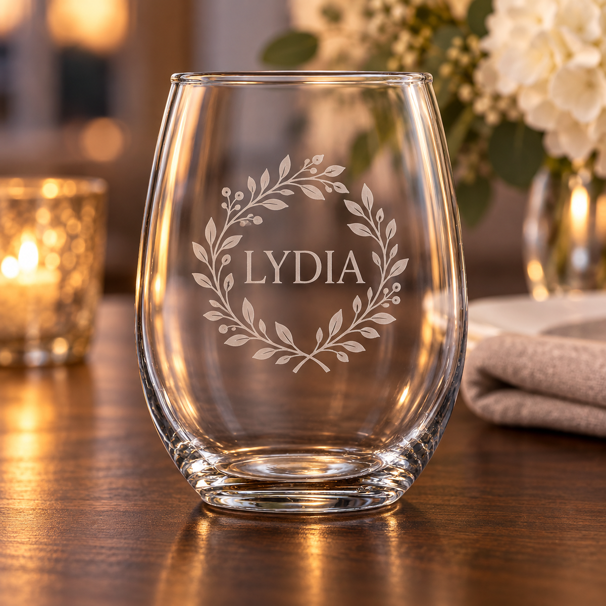 Personalized 15 oz. Stemless Wine Glass — PCG106 — optimized product photo