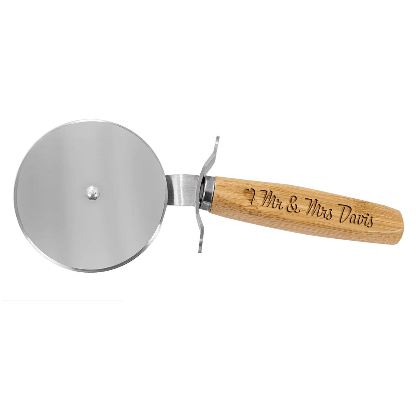 Personalized Bamboo Pizza Cutter - Smalltown Connetchin