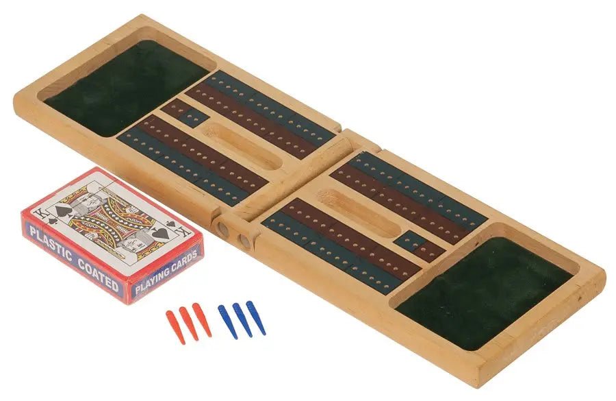 Personalized Wood Cribbage Board Gift Set - Smalltown Connetchin