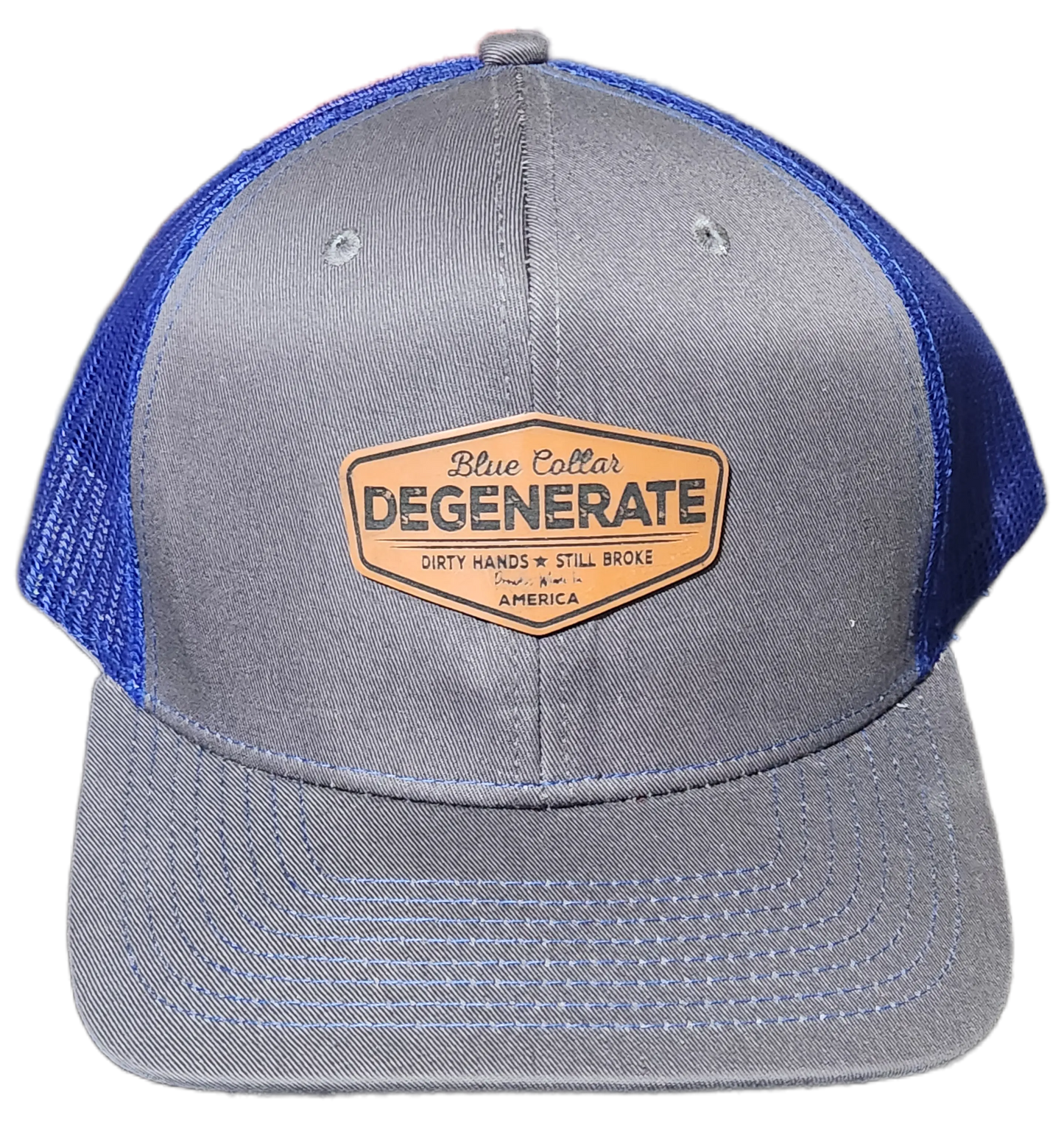 Blue Collar Degenerate Hat - Snap-Back Patch Cap Epic Sports
