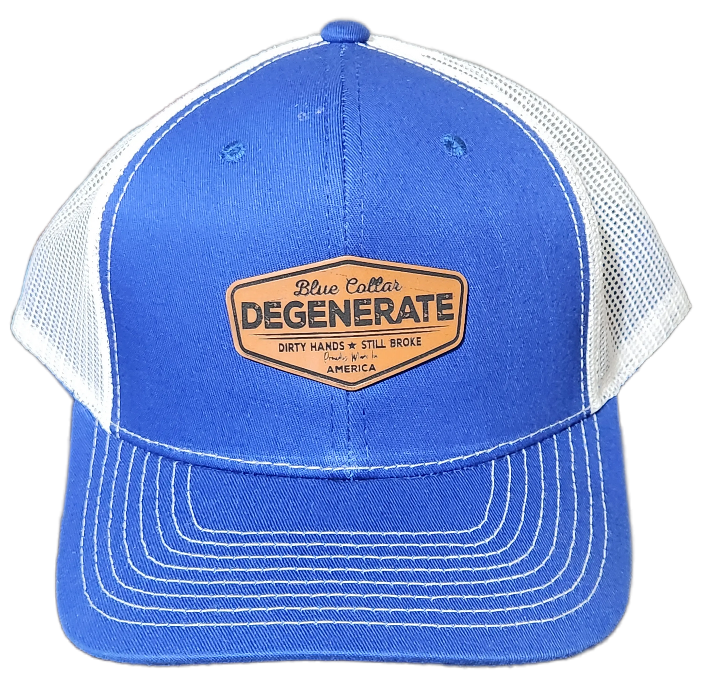 Blue Collar Degenerate Hat - Snap-Back Patch Cap Epic Sports