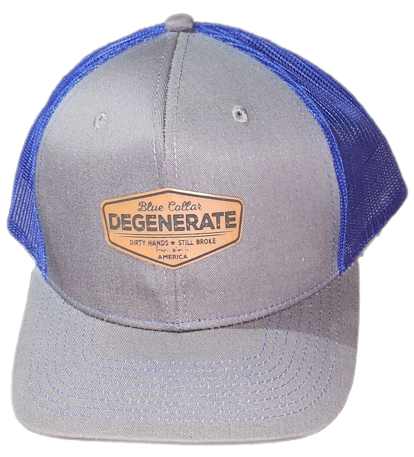 Blue Collar Degenerate Hat - Snap-Back Patch Cap Epic Sports