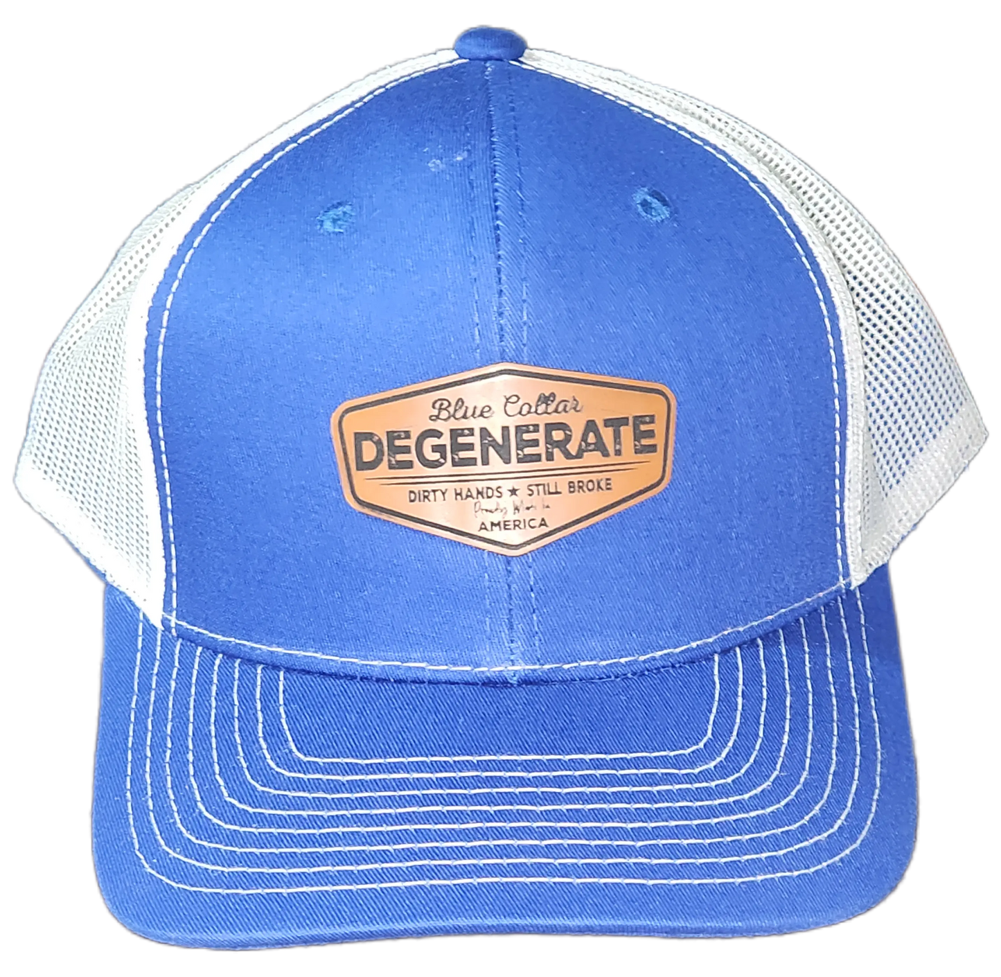 Blue Collar Degenerate Hat - Snap-Back Patch Cap Epic Sports