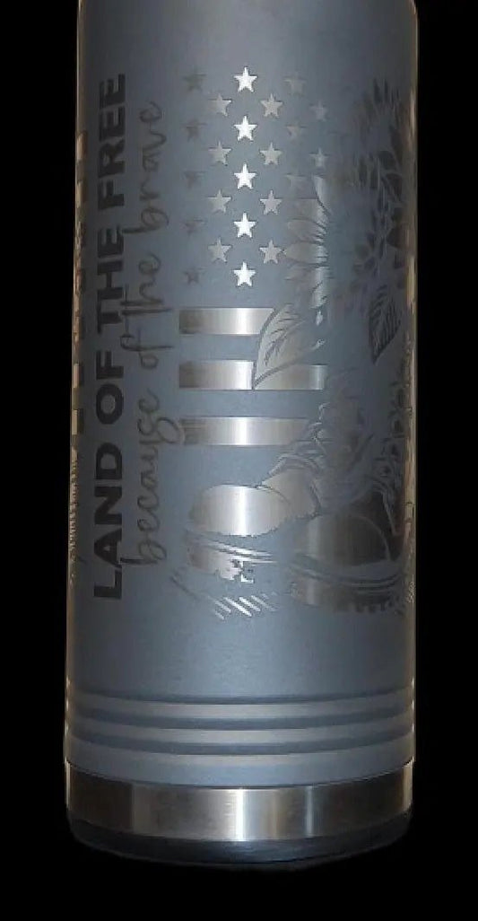 Service Member Bottle 2 - Multiple Sizes, Colors, and Laser Customization - Smalltown Connetchin