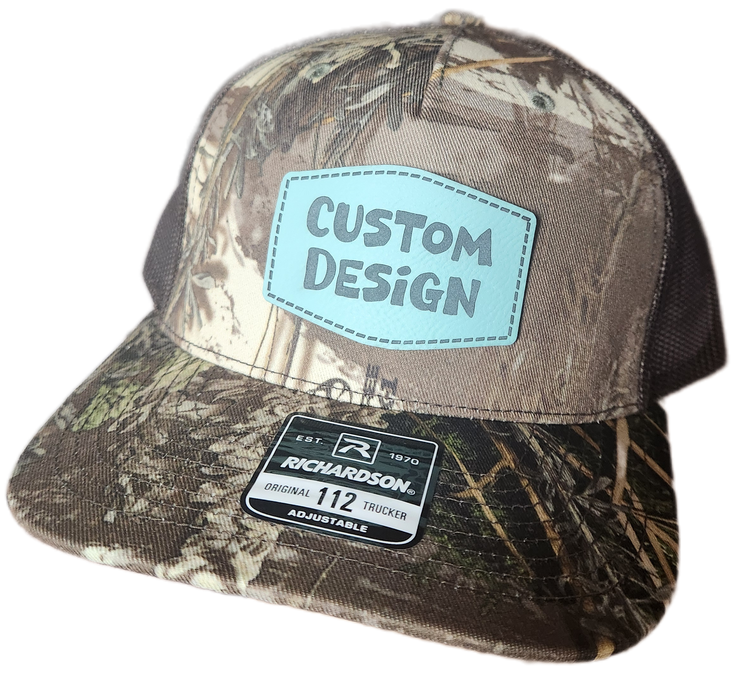 Custom Patch - Richardson 112PFP Printed Five Panel Snapback - REALTREE MAX-1 XT/BROWN