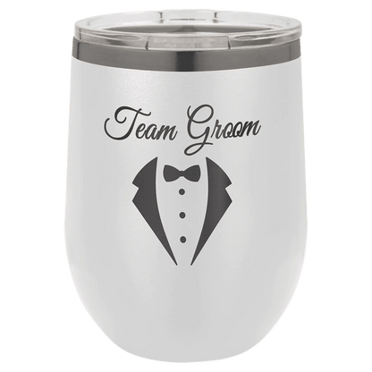 12 oz. Ion Plated Stemless Wine Tumbler with Lid - Customized - Smalltown Connetchin