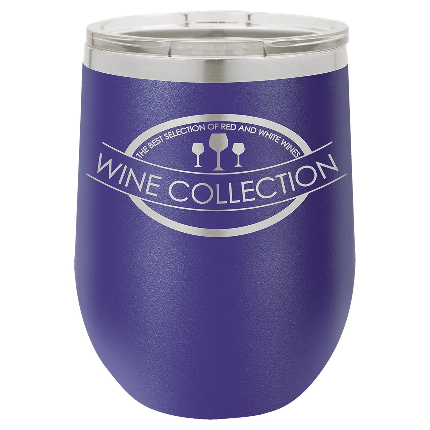 12 oz. Wine Tumbler - Stemless with Lid - Vacuum Insulated - Customized - Smalltown ConnEtchin