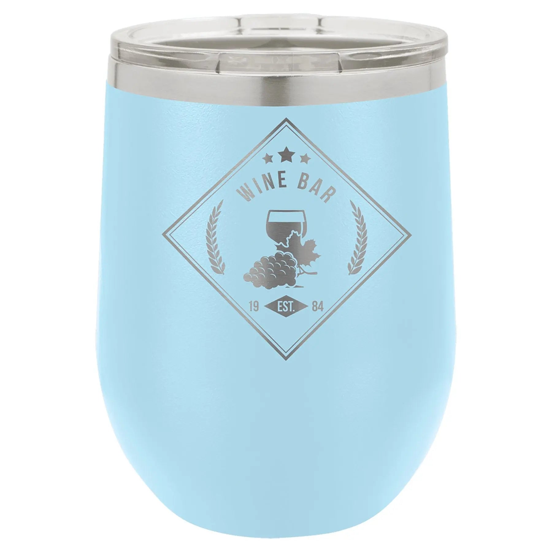 12 oz. Wine Tumbler - Stemless with Lid - Vacuum Insulated - Customized - Smalltown Connetchin