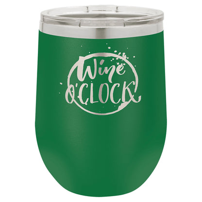 12 oz. Wine Tumbler - Stemless with Lid - Vacuum Insulated - Customized - Smalltown ConnEtchin