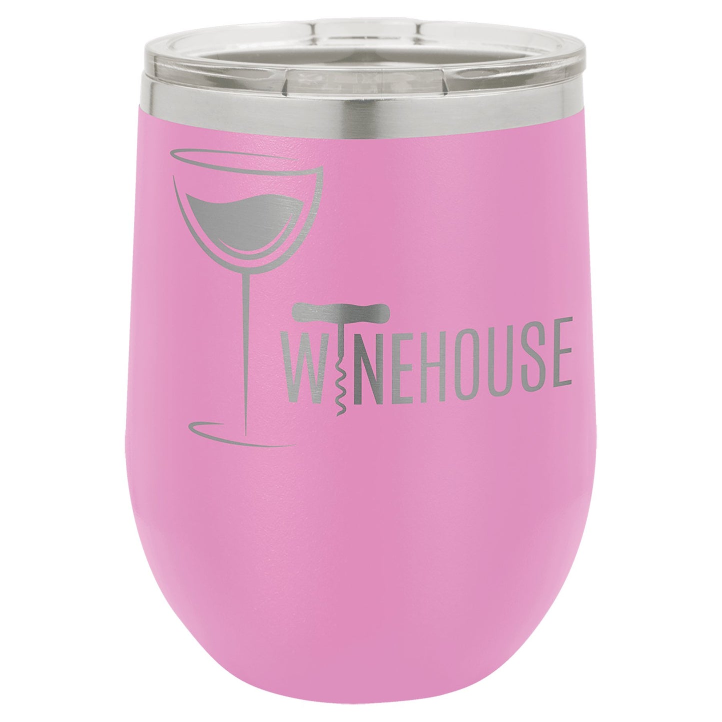 12 oz. Wine Tumbler - Stemless with Lid - Vacuum Insulated - Customized - Smalltown ConnEtchin