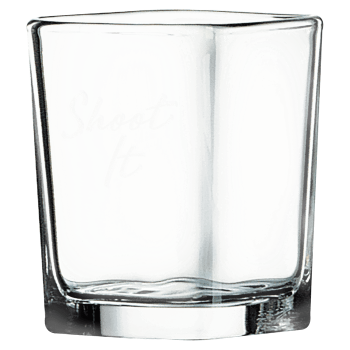 2 1/4 oz. Square Shot Glass - Glassware - Smalltown Connetchin
