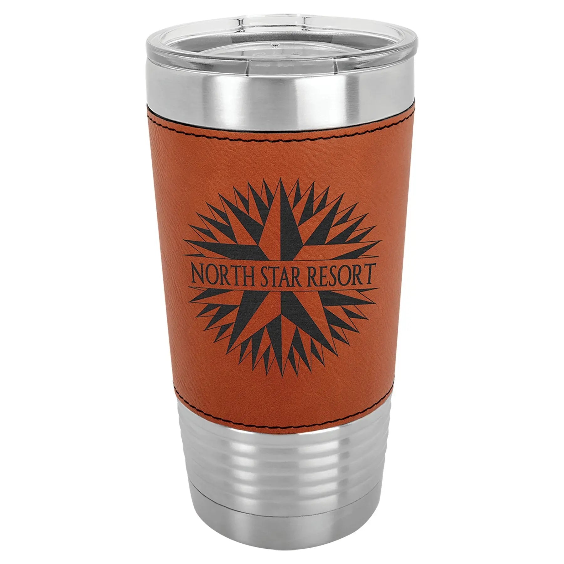 20 oz. Leatherette Tumbler with Clear Lid - Custom - Smalltown Connetchin