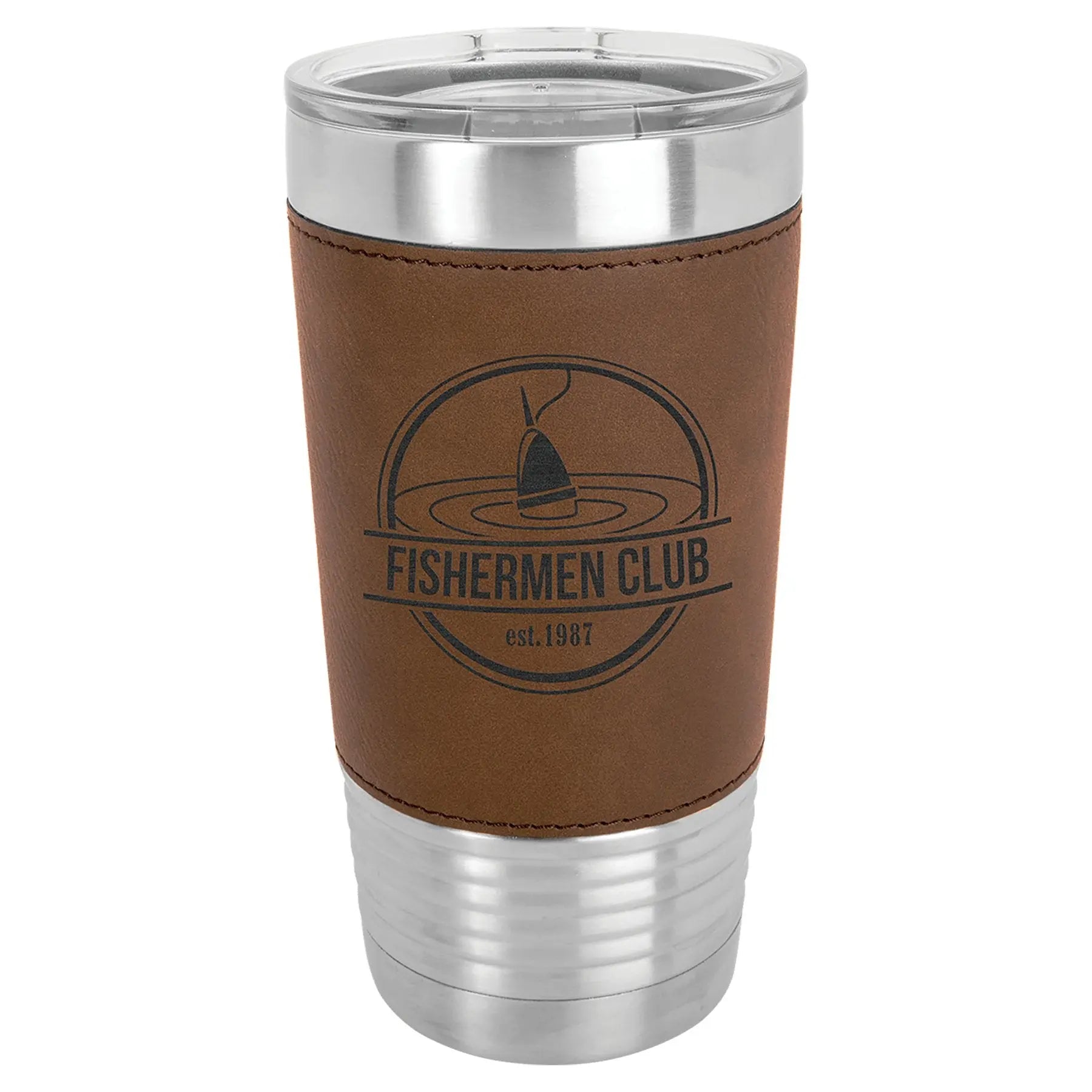 20 oz. Leatherette Tumbler with Clear Lid - Custom - Smalltown Connetchin
